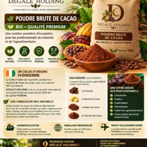 Poudre Brute de Cacao Bio Premium